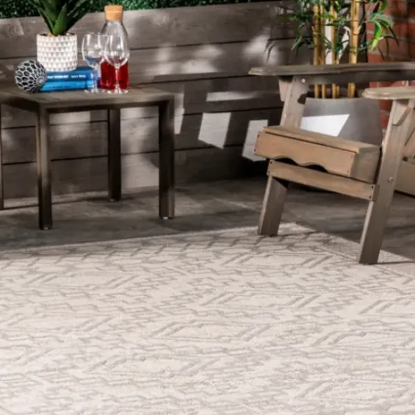 Outdoor Rugs-Kirkland's Home Natural Sand Dollar Outdoor Accent Rug Tan/Ivory