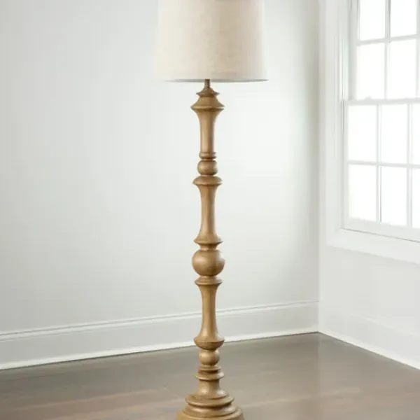 Floor Lamps-Kirkland's Home Natural Savannah Floor Lamp Brown