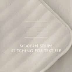 Quilts-Kirkland's Home Natural Stitched Stripes 3-Pc. Queen Quilt Set Tan/Ivory