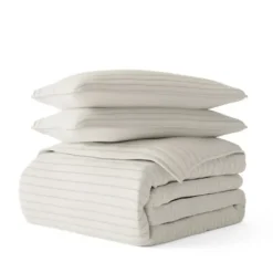 Quilts-Kirkland's Home Natural Stitched Stripes 2-Pc. Twin Quilt Set Tan/Ivory