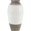 Vases-Kirkland's Home Natural Stone Two-Tone Coastal Vase Gray/White