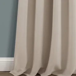 Curtains & Drapes-Kirkland's Home Natural Stripe Sheer Single Curtain Panel, 84 In. Tan/White