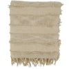 Blankets & Throws-Kirkland's Home Natural Striped And Fringe Throw Blanket Tan