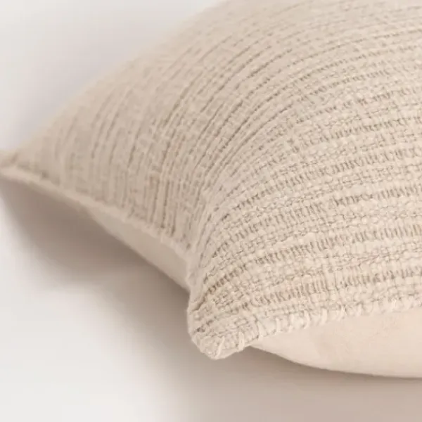 Pillows-Kirkland's Home Natural Subtle Striped Oversized Pillow Tan