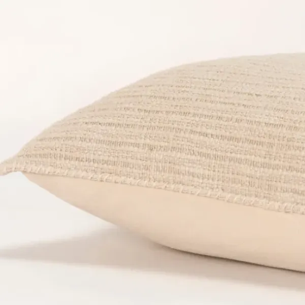 Pillows-Kirkland's Home Natural Subtle Striped Oversized Pillow Tan