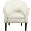 Accent Chairs-Kirkland's Home Natural Textured Barrel Accent Chair Ivory