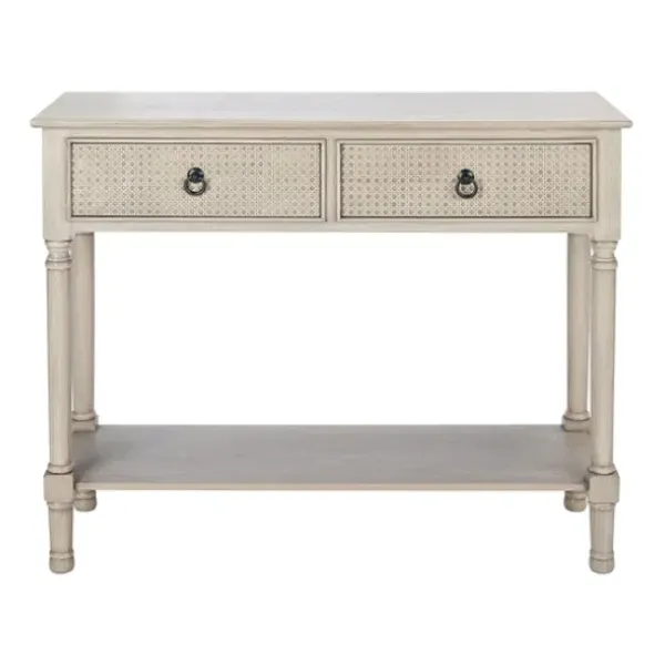 Console Tables-Kirkland's Home Natural Textured 2-Drawer Console Table Tan