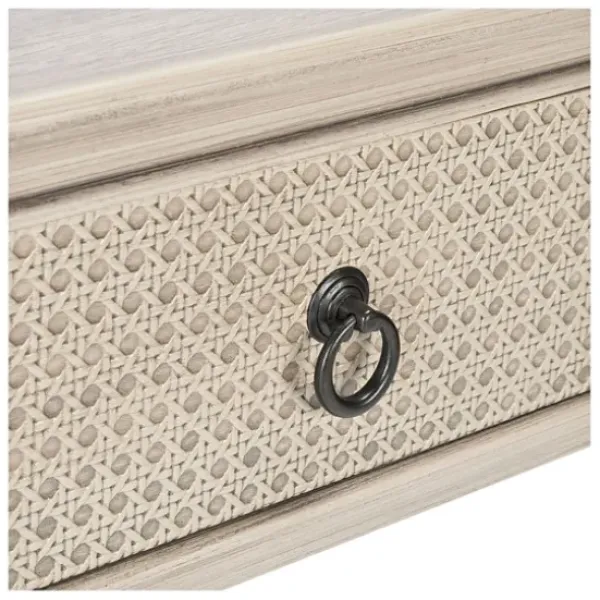 Console Tables-Kirkland's Home Natural Textured 2-Drawer Console Table Tan