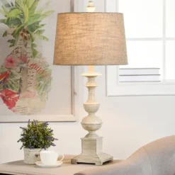 Table Lamps-Kirkland's Home Natural Traditional Farmhouse Table Lamp Tan