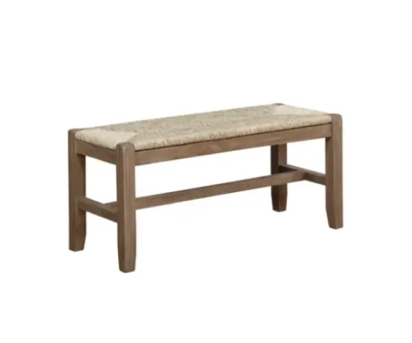 Benches & Ottomans-Kirkland's Home Natural Twisted Seagrass And Wood Bench Tan