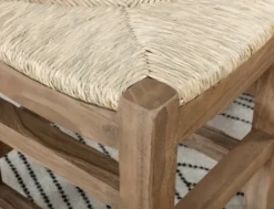 Benches & Ottomans-Kirkland's Home Natural Twisted Seagrass And Wood Bench Tan