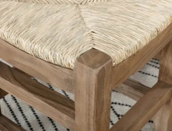 Benches & Ottomans-Kirkland's Home Natural Twisted Seagrass And Wood Bench Tan