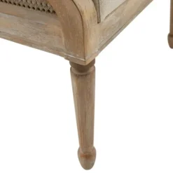 Accent Chairs-Kirkland's Home Natural Upholstery Cane Inset Accent Chair Tan