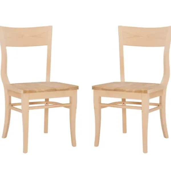 Dining Chairs-Kirkland's Home Natural Wave Frame Dining Chairs, Set Of 2 Tan