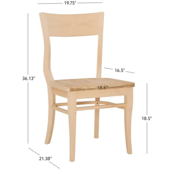 Dining Chairs-Kirkland's Home Natural Wave Frame Dining Chairs, Set Of 2 Tan