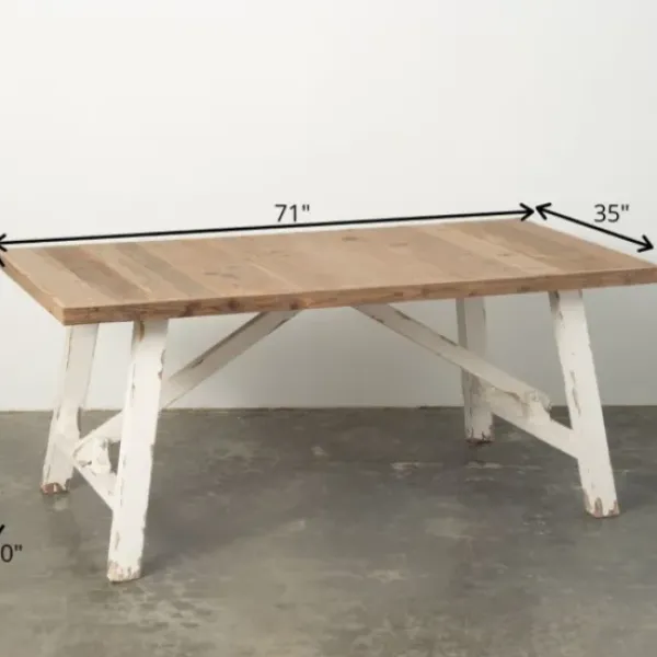 Dining Tables-Kirkland's Home Natural Weathered Wood Dining Table Tan
