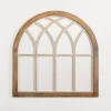 Wall Plaques-Kirkland's Home Natural Weathered Wood Window Arch Plaque Brown/White