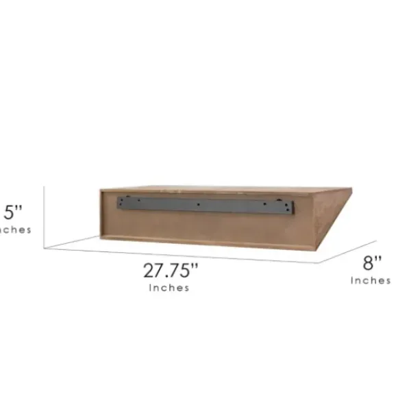 Shelves-Kirkland's Home Natural Wedge Wood Small Floating Shelf
