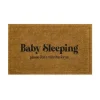 Doormats-Kirkland's Home Natural Welcome Script Doormat Brown/Black