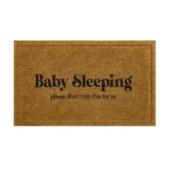 Doormats-Kirkland's Home Natural Welcome Script Doormat Brown/Black