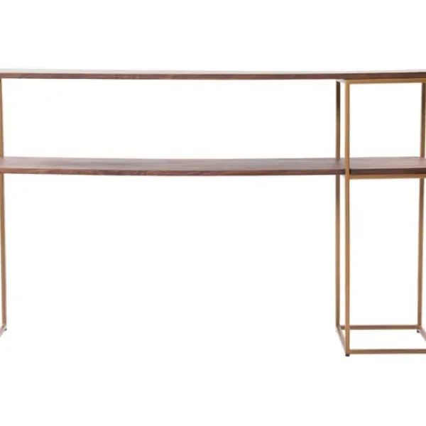 Console Tables-Kirkland's Home Natural Wood And Bronze Metal Console Table
