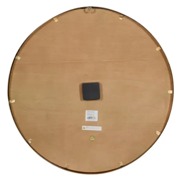 Clocks-Kirkland's Home Natural Wood And Metal Numberless Wall Clock