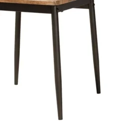 Dining Tables-Kirkland's Home Natural Wood And Metal 5-Pc. Dining Set Brown/Black