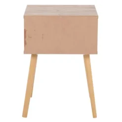 Accent & End Tables-Kirkland's Home Natural Wood And Rat Drawer Accent Table Tan