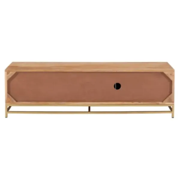 Tv Stands & Media Consoles-Kirkland's Home Natural Wood And Rat Tv S D Tan