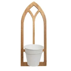 Wall Storage-Kirkland's Home Natural Wood Arch Frame Wall Planter