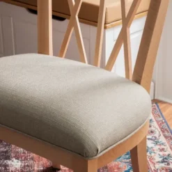 Dining Chairs-Kirkland's Home Natural Wood Architectural Dining Chairs, Set Of 2 Tan