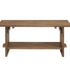Entryway Furniture-Kirkland's Home Natural Wood Bench And Hooks 2-Pc. Hall Tree Set