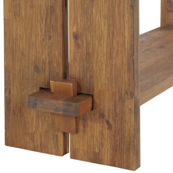 Entryway Furniture-Kirkland's Home Natural Wood Bench And Hooks 2-Pc. Hall Tree Set