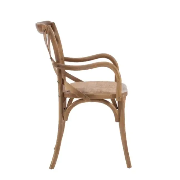 Accent Chairs-Kirkland's Home Natural Wood Cane Seat Accent Chair Tan