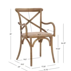 Accent Chairs-Kirkland's Home Natural Wood Cane Seat Accent Chair Tan