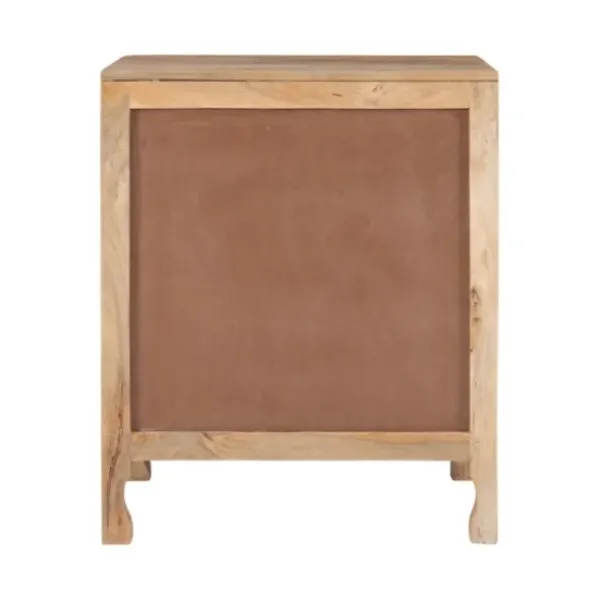Cabinets & Sideboards-Kirkland's Home Natural Wood Carved Medallion Cabinet Tan