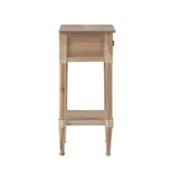 Accent & End Tables-Kirkland's Home Natural Wood Coastal Compact Accent Table Tan