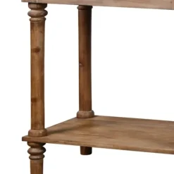 Console Tables-Kirkland's Home Natural Wood Console With Shelf Tan