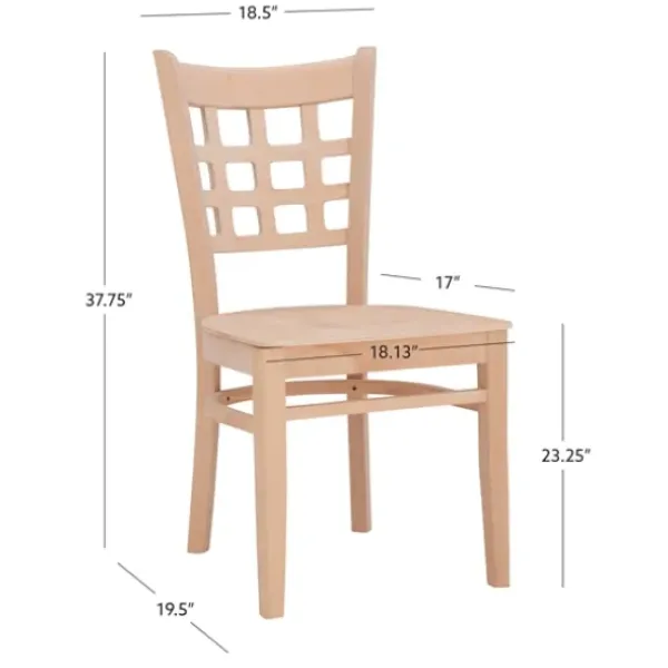 Dining Chairs-Kirkland's Home Natural Wood Curved Back Dining Chairs, Set Of 2 Tan