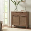 Cabinets & Sideboards-Kirkland's Home Natural Wood 2-Door Cane Webbing Chest Tan