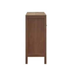 Cabinets & Sideboards-Kirkland's Home Natural Wood 2-Door Cane Webbing Chest Tan