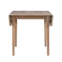 Dining Tables-Kirkland's Home Natural Wood Drop Leaf Dining Table Tan