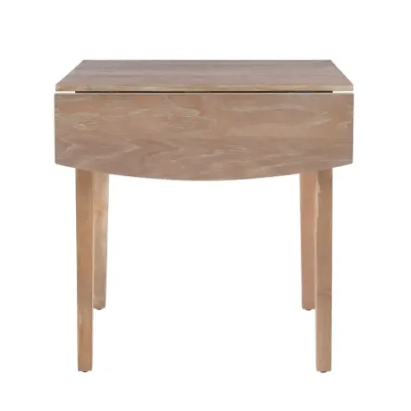 Dining Tables-Kirkland's Home Natural Wood Drop Leaf Dining Table Tan