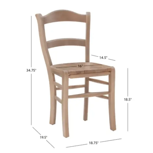 Dining Chairs-Kirkland's Home Natural Wood Farmhouse Dining Chairs, Set Of 2 Tan