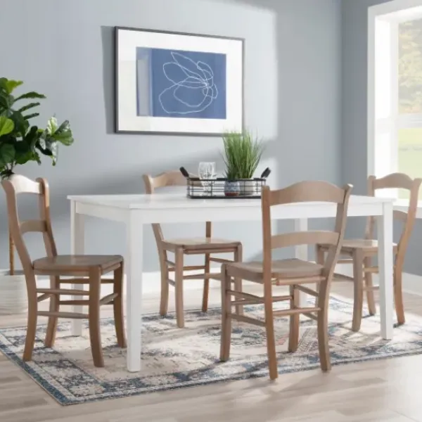 Dining Chairs-Kirkland's Home Natural Wood Farmhouse Dining Chairs, Set Of 2 Tan