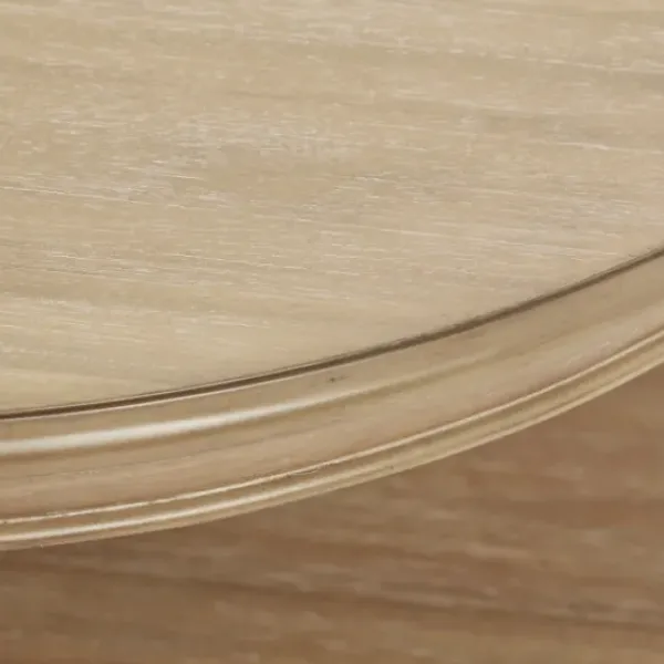 Coffee Tables-Kirkland's Home Natural Wood Finish Turned Leg Round Coffee Table
