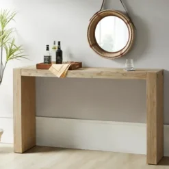 Console Tables-Kirkland's Home Natural Wood Frame Console Table