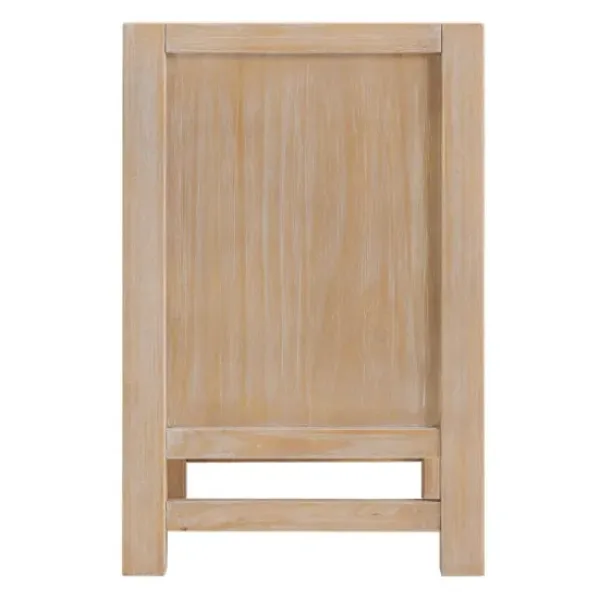 Nightstands-Kirkland's Home Natural Wood Grain Open Storage Nights D Tan