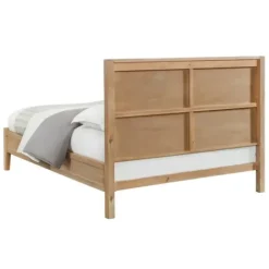 Beds & Headboards-Kirkland's Home Natural Wood Grain Panel Queen Bed Tan