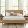 Beds & Headboards-Kirkland's Home Natural Wood Grain Panel King Bed Tan